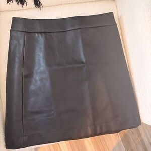 NWT J. Crew Charcoal Leather Skirt